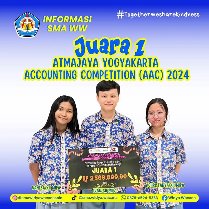 prestasi, Siswa Berprestasi, sma widya wacana, widya wacana, ysk,  yayasan sekolah kristen, yayasan, surakarta, sma